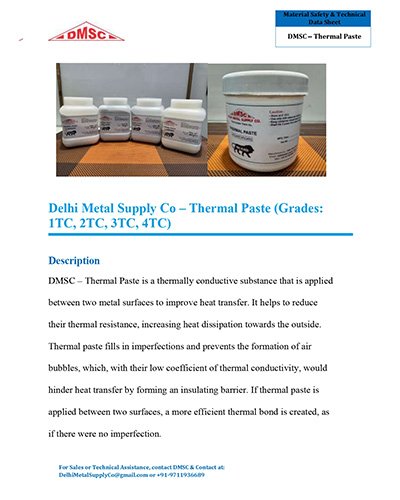 Thermal Paste Technical Safety